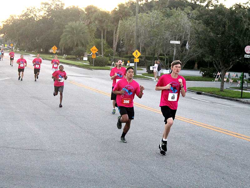 Runners enjoyed early fall temperatures in the 2014 5K