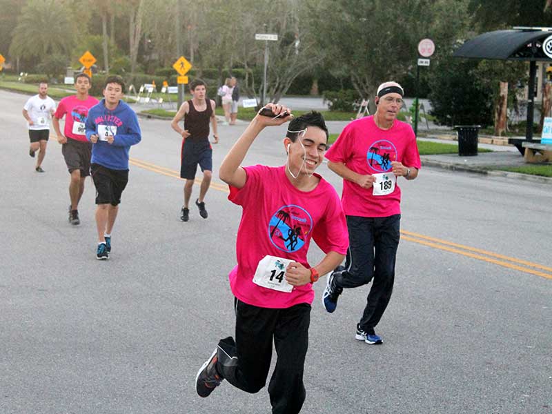 Runners enjoyed early fall temperatures in the 2014 5K